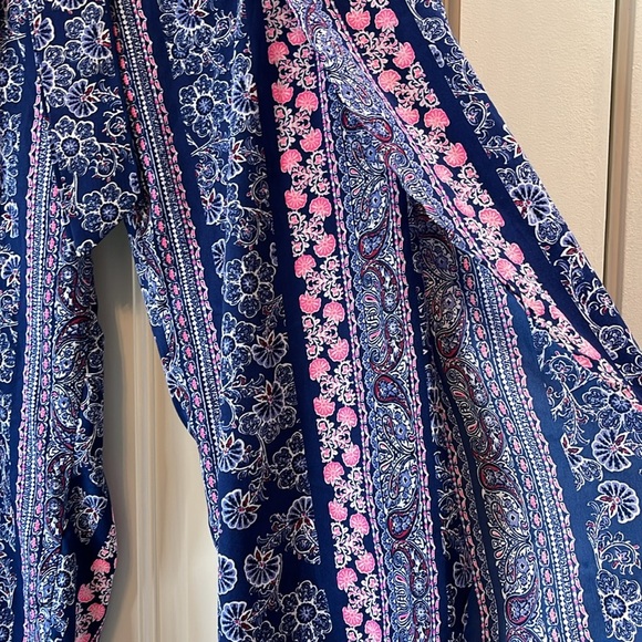 Japan Kids Paisley Floral Boho Wide Split Leg Pants - Size 14 - Picture 3 of 6